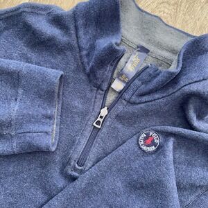 Polo Ralph Lauren Reversible 1/4 Zip Pullover Men's XL Blue Grey Logo